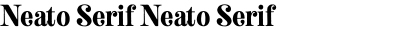 Neato Serif Neato Serif